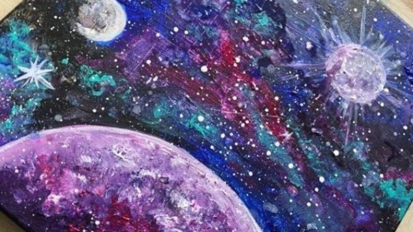 色鮮やかな宇宙アートのイメージ